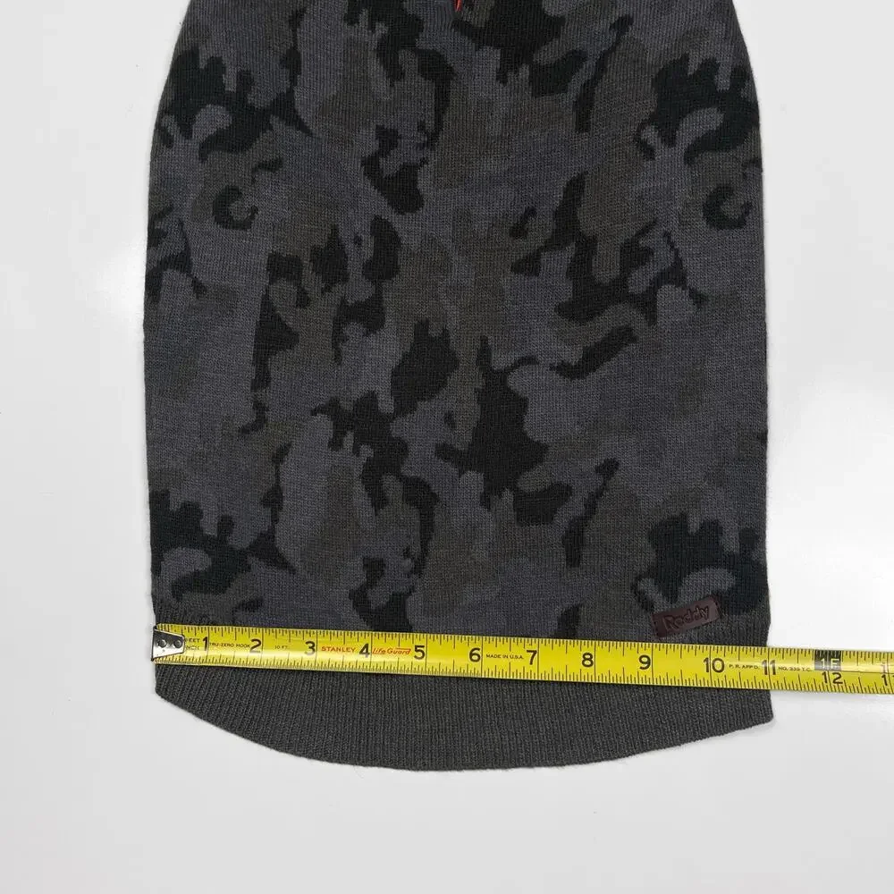 NWT Reddy Gray Camo Dog Sweater Pet Clothes Clothing Grey Camouflage